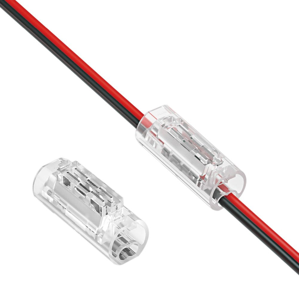 2-osainen helppo johtoliitin LED-valonauhoille max. 5A - Wire-X2 liitin, yhdistetään helposti ja turvallisesti.