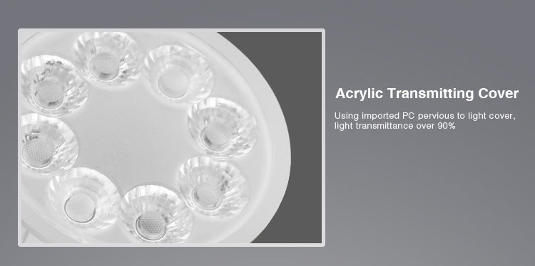 äly GU10 RGB LED-polttimo akryylinen läpinäkyvä kansi, yli 90% valonsiirto