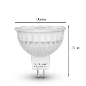 Äly LED-lamppu RGB CCT GU5.3 4W LED-lamppu mitat 50mm x 49mm 12V