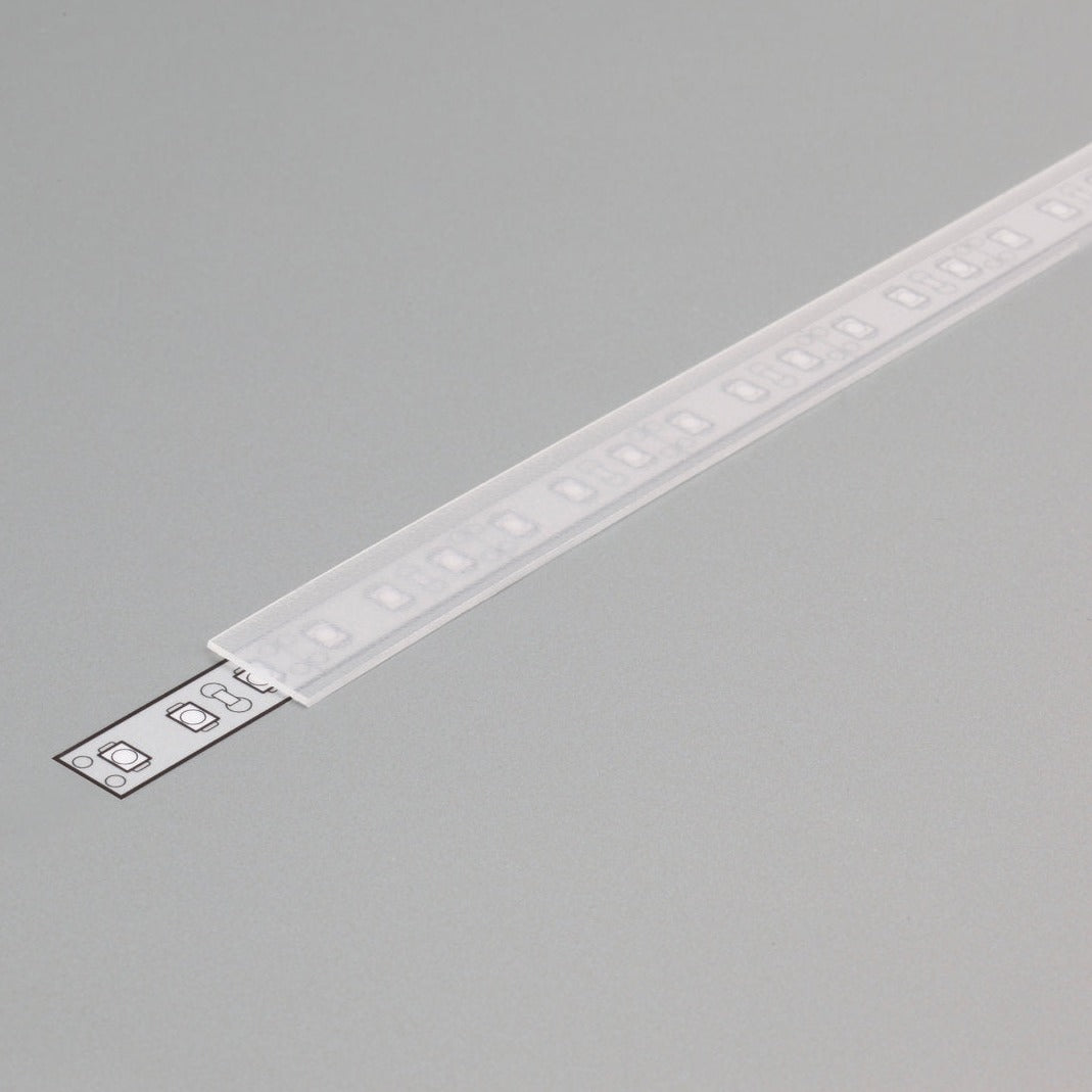 Diffuusori J, 2m liu'utettava kansi LED-profiilin diffuusori, läpinäkyvä muovinauha LED-profiilille.