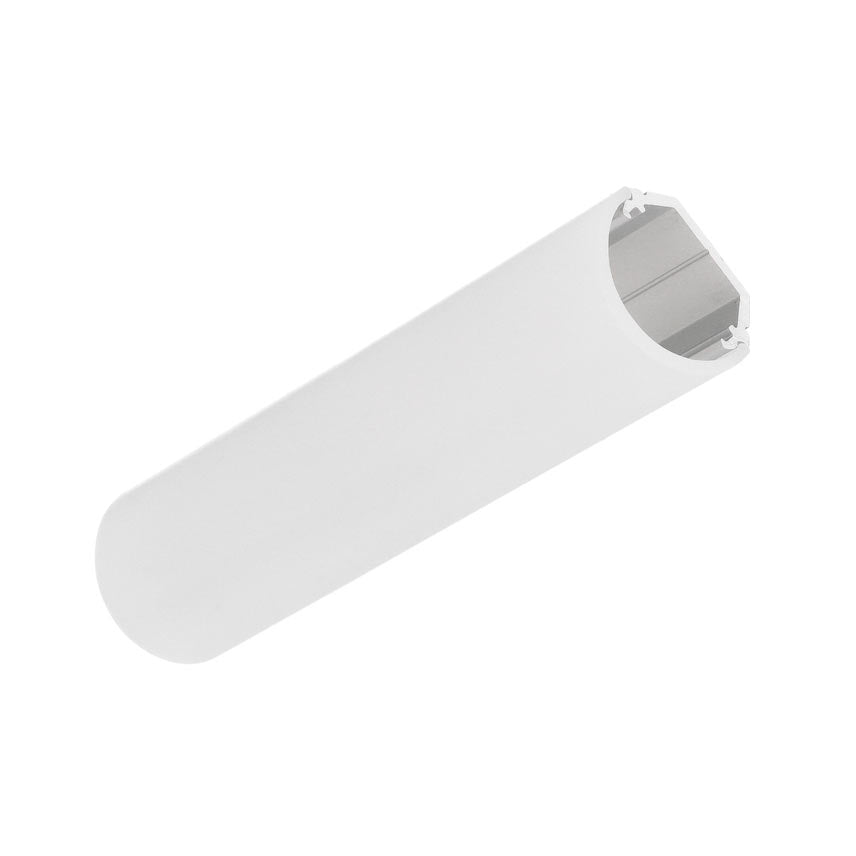 KOLMIO LED-profiilisetti 2m, valkoinen anodisoitu alumiiniprofiili kaarevalla diffuusorilla.