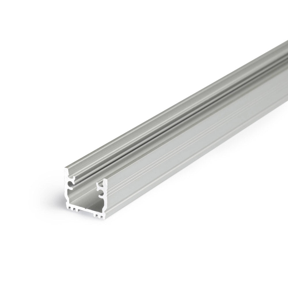 LATTIA12 LED-profiili lattiaan, 2m anodisoitua alumiinia, kestävä ja uppoasennettava LED-alumiinilista.
