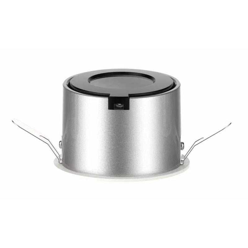 ZIGBEE LED-alasvalo SÄIHKE-01, musta LED-alasvalo, Ø55mm, himmennettävä, suunniteltu sisäkäyttöön.