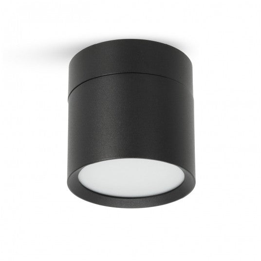 musta LED-spottivalaisin GX53, suunniteltu galleriavalaistukseen ja kohdevalaistukseen