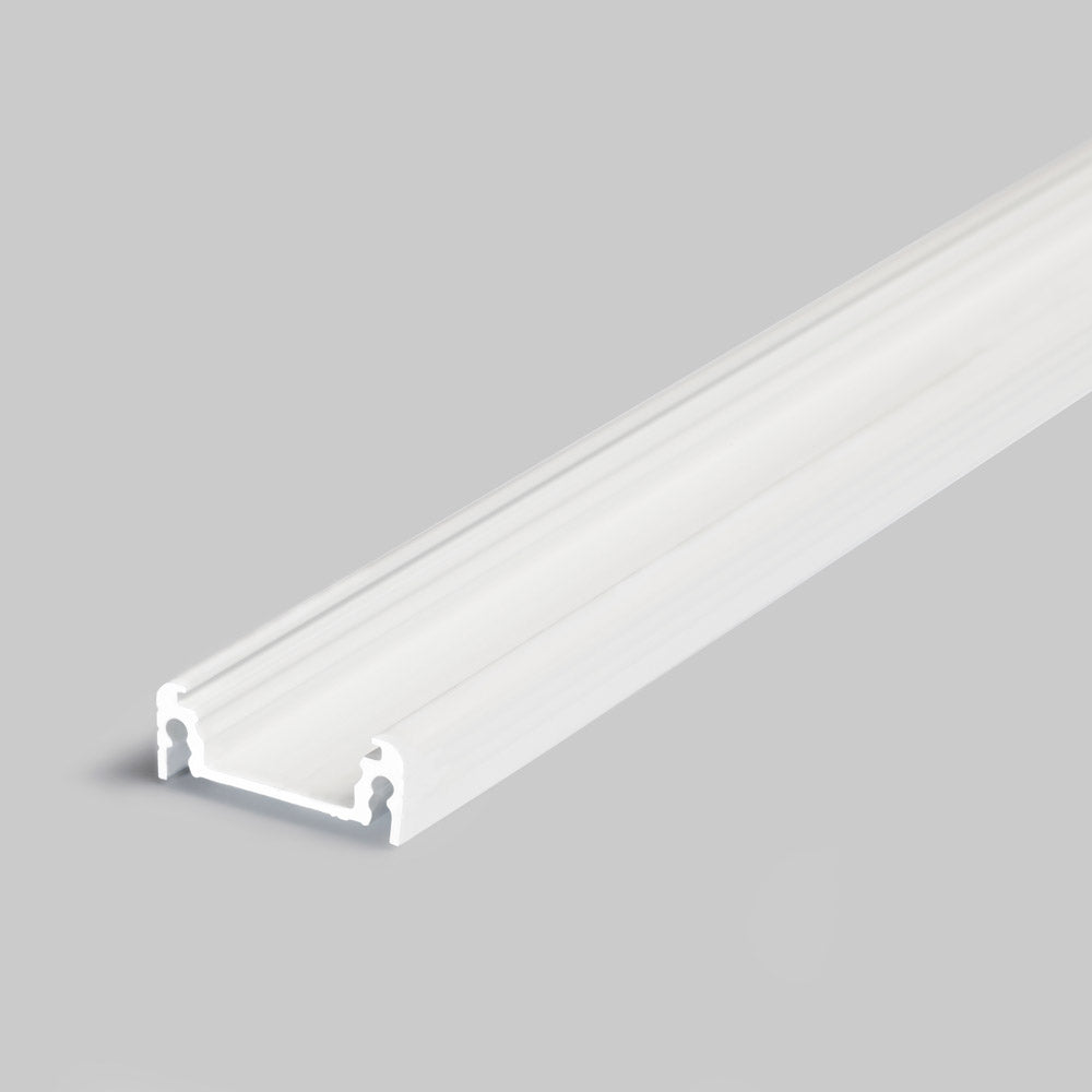 PINTA14 LED-profiili 14mm LED-nauhalle, valkoinen alumiinilista huonekaluille ja kaappeihin.