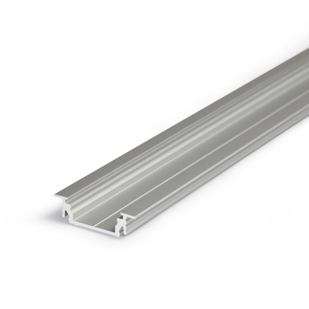 URA14 LED-profiili 2m, alumiininen LED-lista, max 14mm leveälle LED-nauhalle, 2000mm pituus.