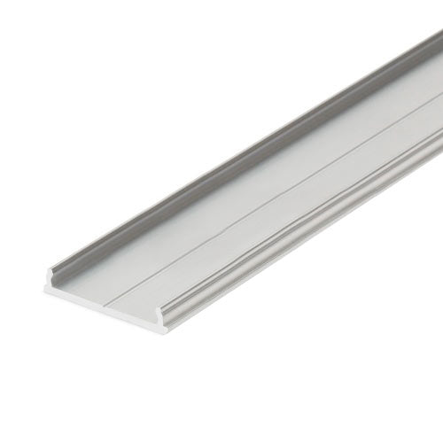 PERUS16 alumiinilista LED nauhalle 2m, leveä ja edullinen pinta-asennukseen, mitat 20,5 mm x 3,8 mm