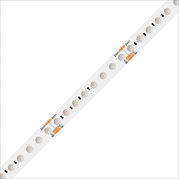 CCT värilämpötilasäädettävä LED-nauha 18W/m 24V, 5m, 128led/m, IP20, sisäkäyttöön.