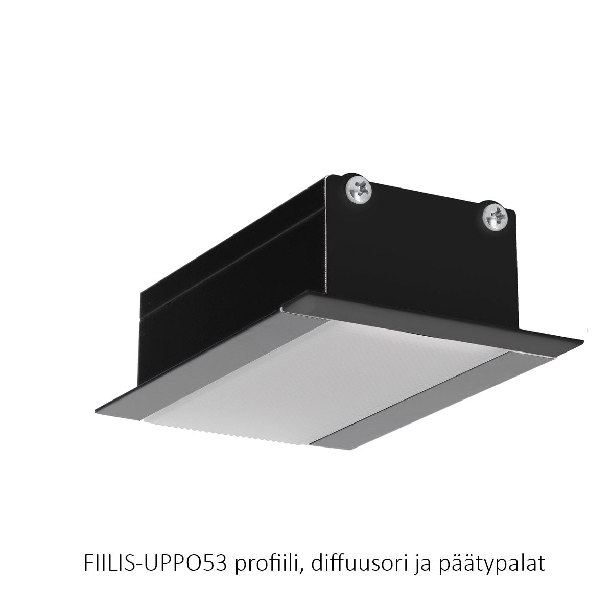 FIILIS-UPPO53 LED-profiili, uppoasennettava suurikokoinen profiili, 2000mm