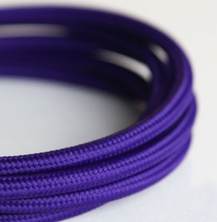 violetti kangasjohto 2x0,75mm2 pyöreä kaksoiseristetty kangasjohto punotussa suojakuoressa