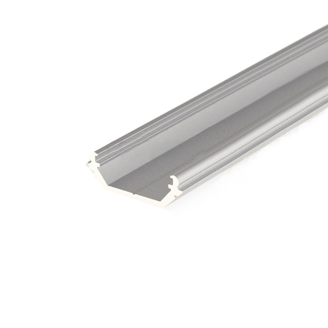 KOLMIO LED-profiilisetti 2m anodisoitu harmaa alumiinipäällysteinen profiili kaarevalla diffuusorilla