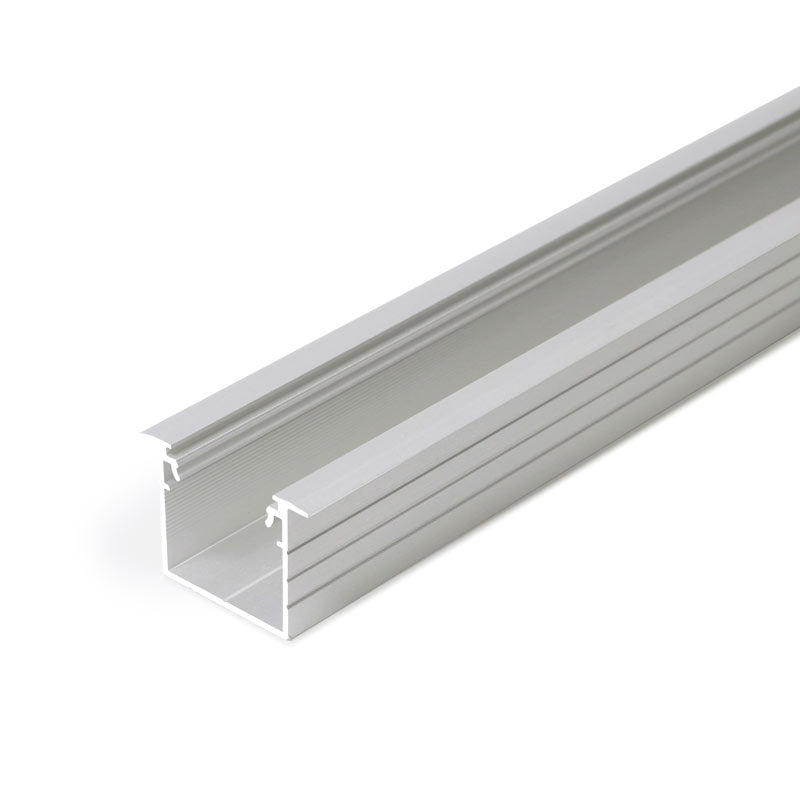 LED-alumiinilista uppoasennukseen, 2m pitkä alumiiniprofiili suoran LED-nauhan asentamiseen.