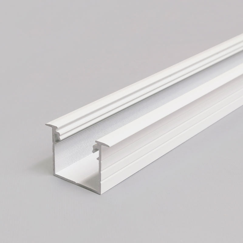 LINJA-UPPO20 LED-alumiinilista uppoasennukseen, valkoinen 2 metrin profiililista LED-nauhalle.