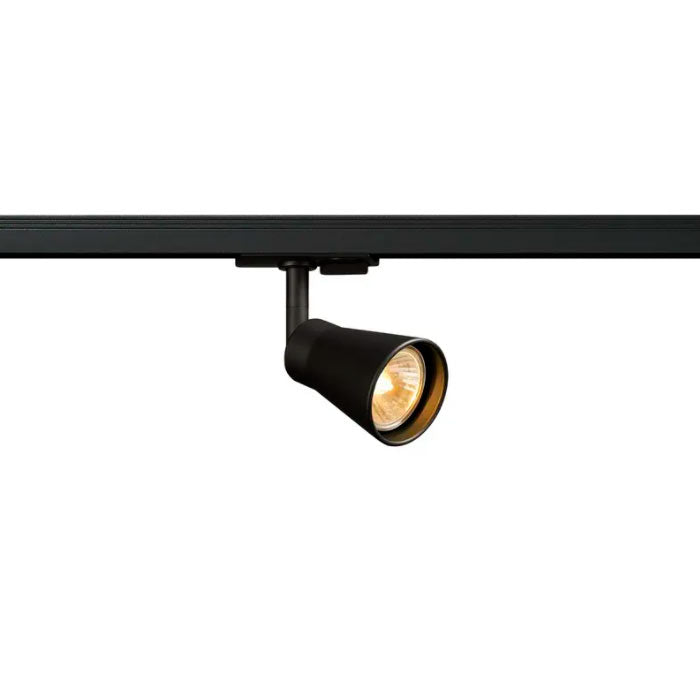 AVO LED-valaisin 1-vaihekiskoon musta alumiininen valaisin GU10 1-vaihekiskossa, kompakti ja muunneltava.
