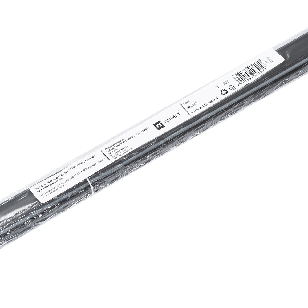 PINTA14.v2 LED-profiilisetti musta 2m, pakattu alumiiniprofiili moderniin valaistukseen.