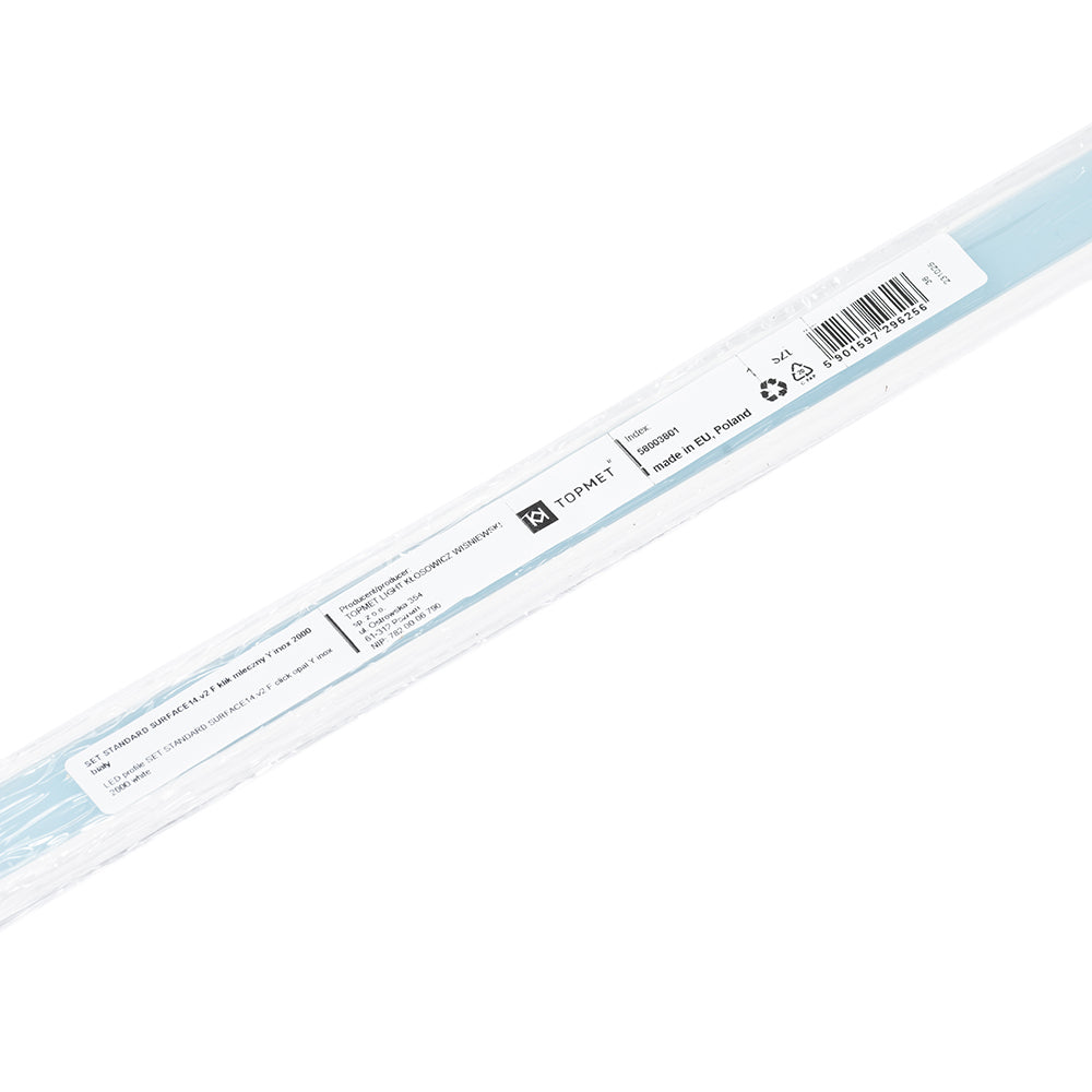 PINTA14.v2 LED-profiilisetti valkoinen 2m pakkaus, sisältää LED-alumiiniprofiilin asennukseen.