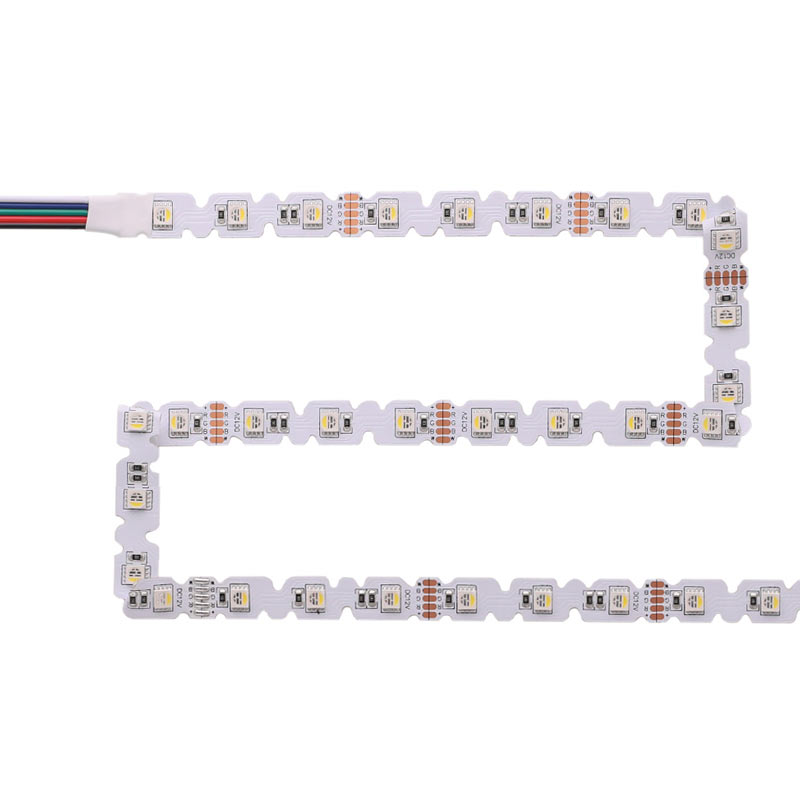 RGBW LED-nauha 24V, 14,4W/m sivulle taipuisa LED-nauha, monivärinen valaistus sisätiloihin.