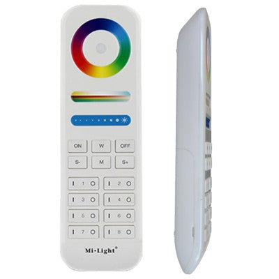 8-kanavainen RGB+CCT kaukosäädin - Mi-Light älykäs LED kaukosäädin 2.4G, värilämpösäätö ja himmennys.