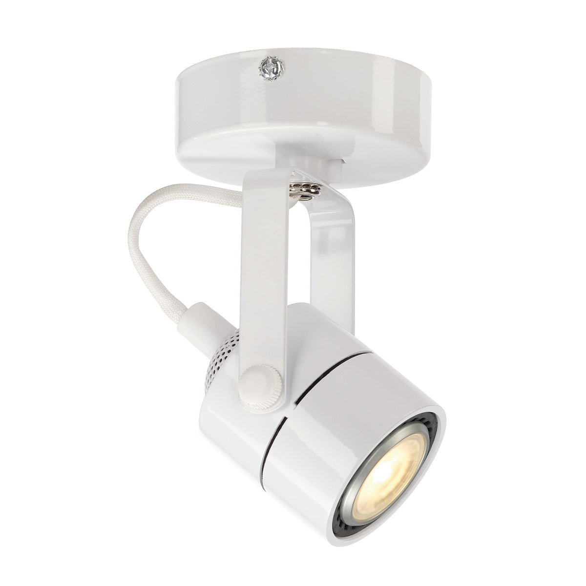 SPOT 79 LED-spottivalaisin GU10 valkoinen. Alumiininen, käännettävä ja tyylikäs galleriavalaistukseen.