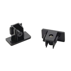 1-vaihekiskon päätypalat musta väri, mitat 0,4x3,5x1,8 cm, yhteensopivat SLV 1-vaihekiskon kanssa.