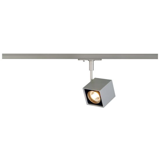 ALTRA DICE LED-valaisin 1-vaihekiskoon tyylikkään kuution muotoisena harmaana.