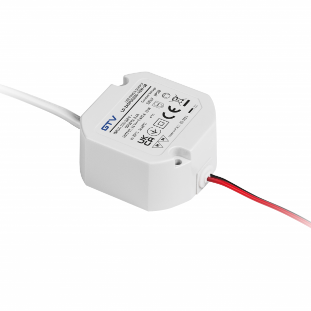 15W 24V LED-muuntaja kattokuppiin, pieni LED-vakiojännitelähde IP 20, 15W hyötysuhteella.
