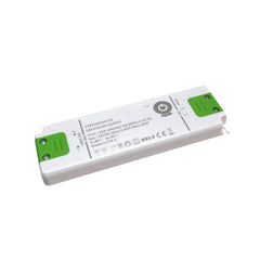20W 24V LED-vakiojännitelähde, kompakti malli, oikosulkusuoja, IP20, mitat 154 x 50 x 14mm