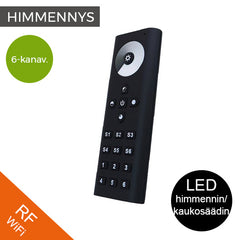 RF WiFi LED-kaukosäädin himmennin 6-kanav, langaton kaukosäädin himmennykseen ja ohjaukseen.