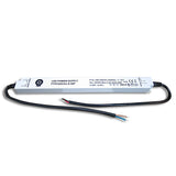 60W 24V LED-muuntaja SLIM IP66, ohut valonlähde, mitat 28,5 x 3 x 1,8 cm, tehokkuus ≥ 85%.