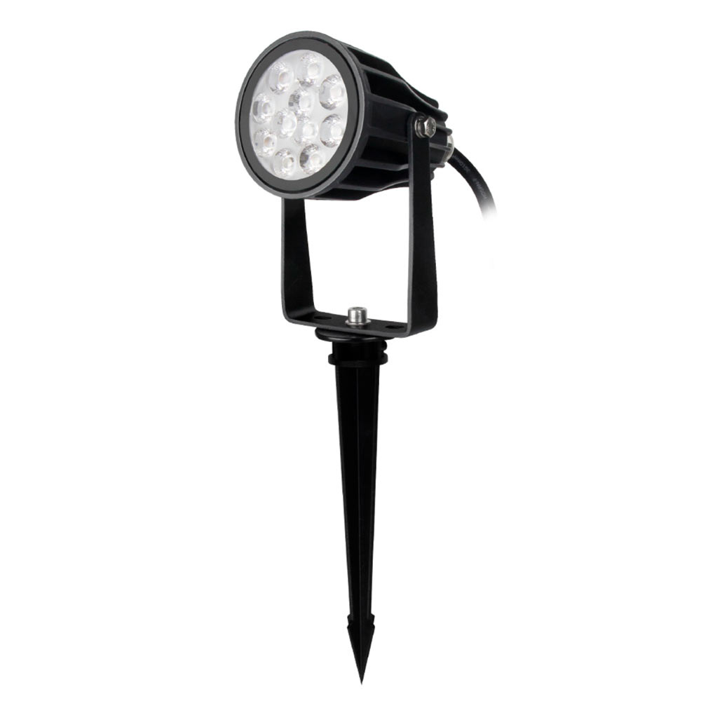 RGB+CCT LED-puutarhavalaisin kiinnitysjalustalla, monivärinen valaistus ja himmennystoiminto.