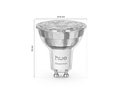 Philips Essential GU10, älykäs kohdelamppu, Ø 50 mm, 345 lm ja 4,7 W. Älykäs GU10 kohdelamppu Hue-järjestelmään.