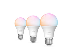 Philips Hue E27 älylamppu – White and Color Ambiance, 806 lm, 3 kpl, älykäs valaistusratkaisu kotiin.