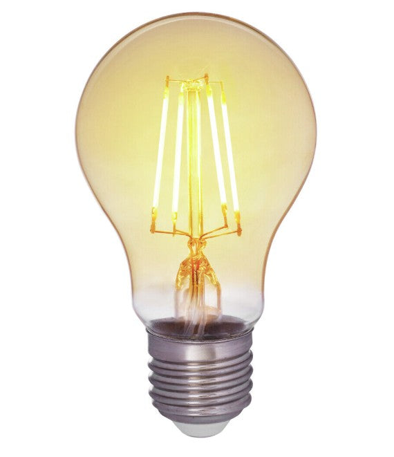 Himmennettävä E27 LED-lamppu 4.5W, pyöreä, amber-kupu, 360lm, 15000h, 60x108mm