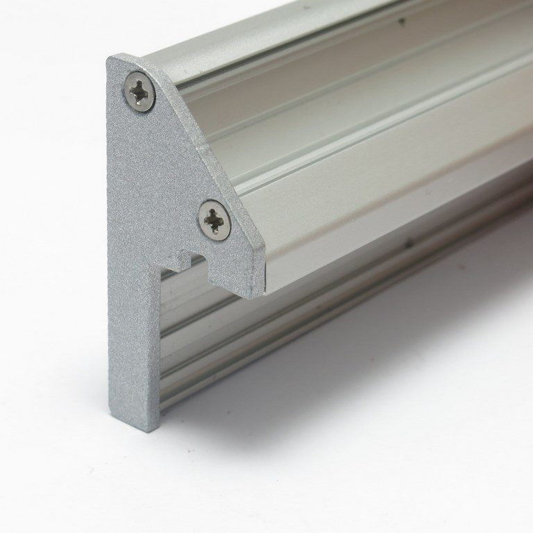ASKEL10 LED-profiilin päätypalat, metalliset päädyt korkealaatuiseen viimeistelyyn.