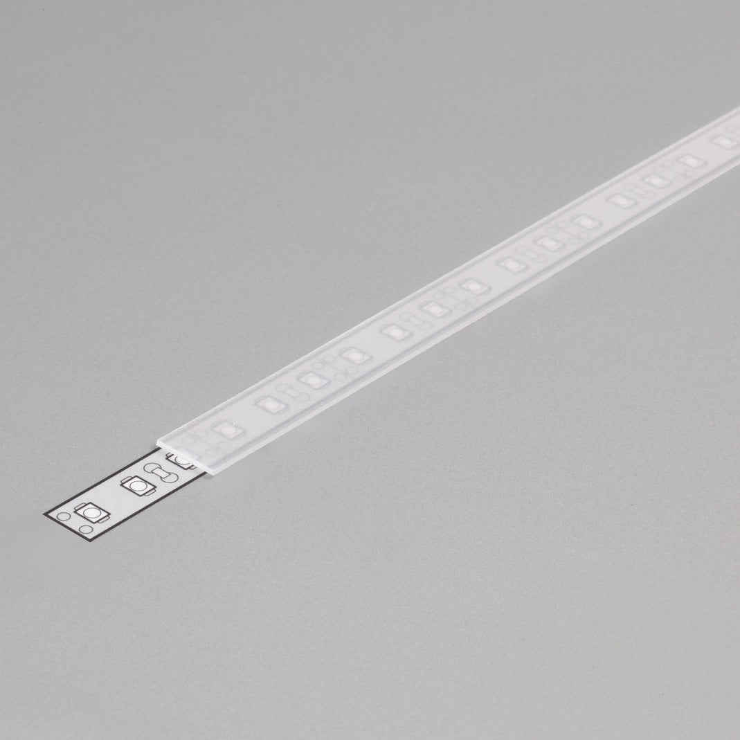 2m liu'utettava kansi LED-profiiliin, läpinäkyvä diffuusori, sopii MINI8 ja MINI10 profiileihin.