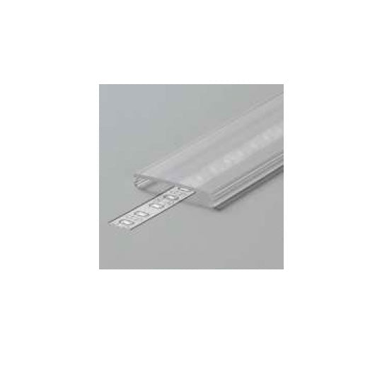 MONI30 LED diffuusori kliksautettava kansi läpinäkyvä, 30,3 x 4,3mm, sopii kaikkiin MONI30 profiileihin.