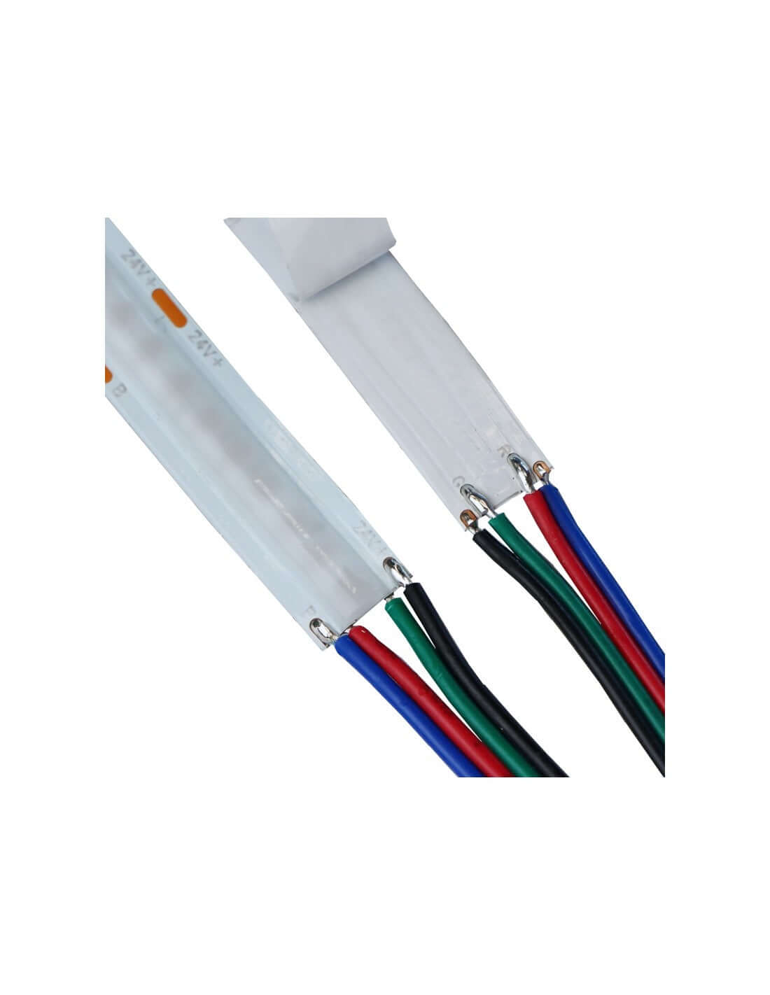 RGB LED nauha 24V 60led/m - liitosjohdot ja RGB värit LED-nauhassa, 5m pitkä ja tehokas.