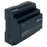DIN-kisko muuntaja 100W 24V, Delta Chrome malli, musta muuntaja, kompakti ja tehokas.