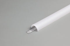 Diffuusori D, 2m kaareva kansi LED-profiiliin LED-nauhan suojaamiseen ja valaistuksen tasoittamiseen.
