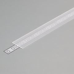 Diffuusori E, 2m liu'utettava kansi LED-profiiliin, läpinäkyvä muovinauha LED-profiiliin.