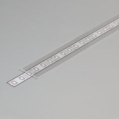 Liu'utettava kansi led-profiiliin, 2m muovinauha eri läpinäkyvyyksillä, läpinäkyvä, himmeä, opaali.
