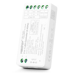 2 in 1 DIM CCT LED-vastaanotin, LED-ohjain, 12-24V, CCT ja yksiväriset LED-nauhat, FUT035S+, helppo RF 2.4G