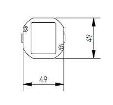 30W 12V LED-muuntaja kattokuppiin teknisiä mittoja kuvaava piirros.