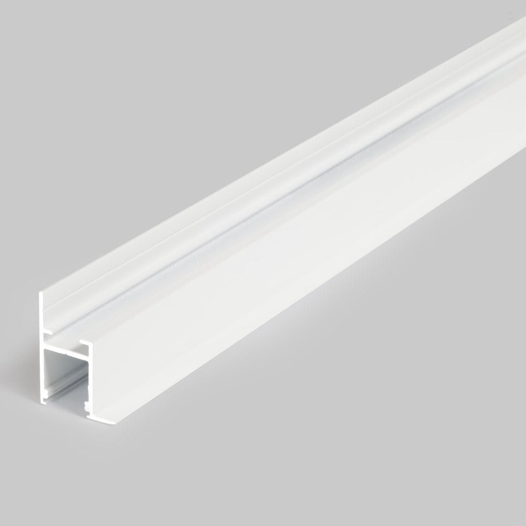 KEHYS14 LED-profiili 2m, LED-profiili valaistukseen, valkoinen muoviprofiili seinä- ja kattovalaistukseen.