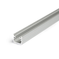 LATTIA12 LED-profiili lattiaan, 2m anodisoitua alumiinia, kestävä ja uppoasennettava LED-alumiinilista.
