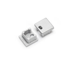 MINI10 LED-profiilin päätypalat, kaksi metallista päätypalaa, jotka viimeistelevät LED-profiilin asennuksen.