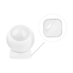 PIR liiketunnistin 2.4G, valkoinen liiketunnistimella varustettu laite, joka havaitsee liikettä 7 metrin alueella.