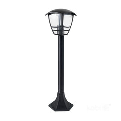 LED-Pylväsvalaisin 67cm / 97cm Tevio, musta - tyylikäs puutarhapylväsvalaisin ulkotiloihin.
