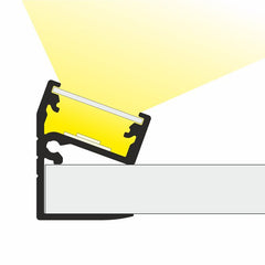 REUNA10 LED-reunaprofiili 2m alumiinilista LED-nauhalle, valaistusprofiilin yksityiskohta