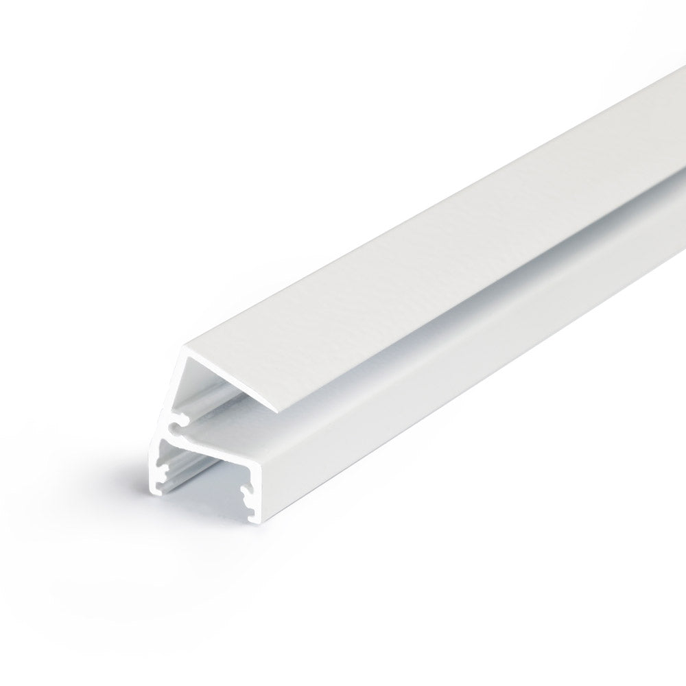 LED-reunaprofiili 2m valkoinen alumiinilista, pinta-asennettava tyylikäs profiili LED-nauhalle.